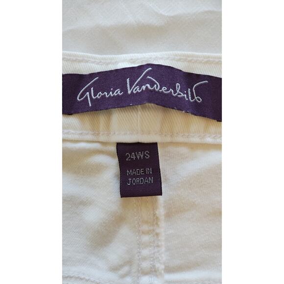 NWT Gloria Vanderbilt Amanda Slimming Jeans Women Size 24W Short Vintage White - Picture 7 of 16
